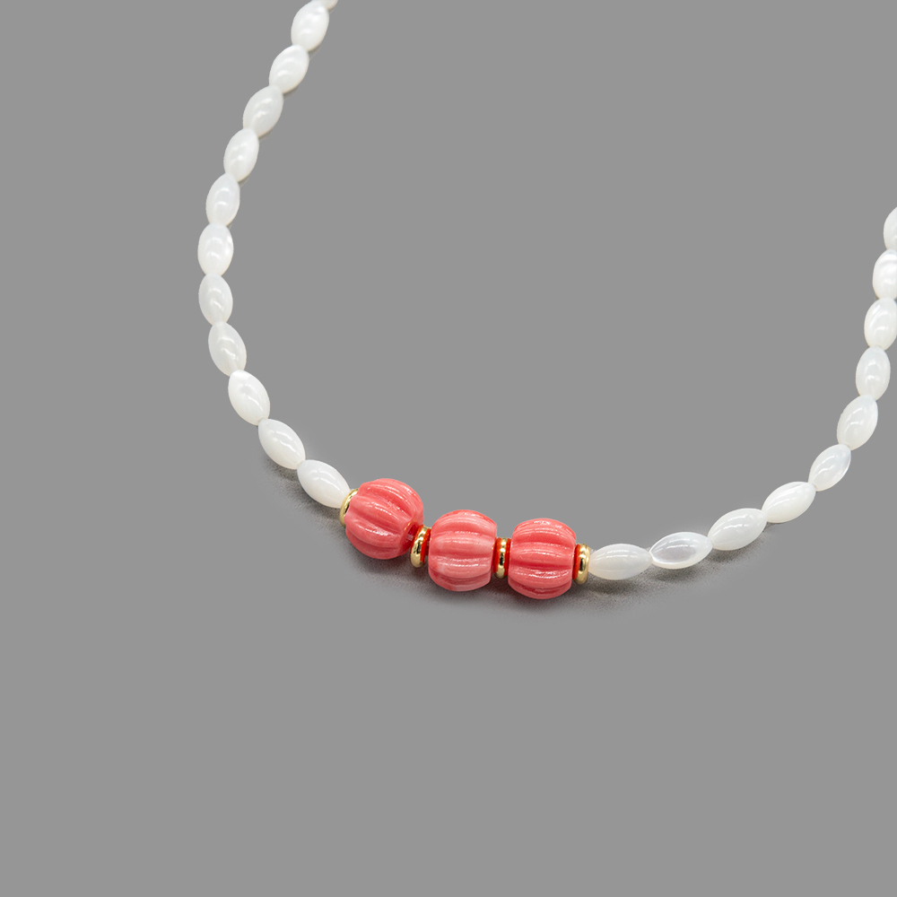 Подвеска резная "Бутон", 8мм, коралловая пудра