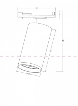 Трековый светильник Maytoni Technical TR020-1-GU10-B