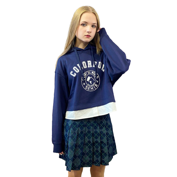 Юбка джинсовая в складку