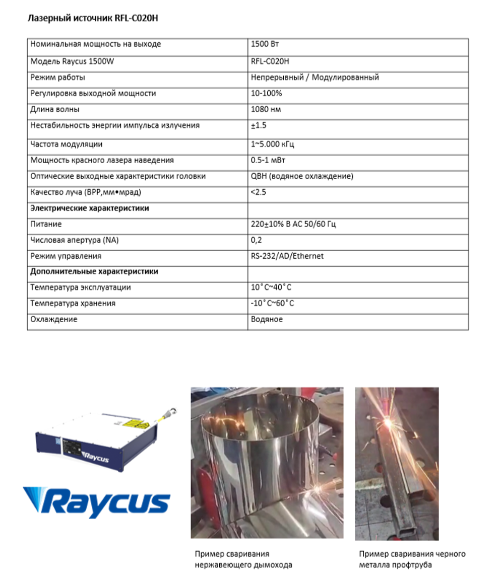 Аппарат ручной лазерной сварки MetMachine MLW-1500N