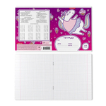 Тетрадь 18л., клетка, Erich Krause, скрепка, офсет, мелован картон "Единорожка"