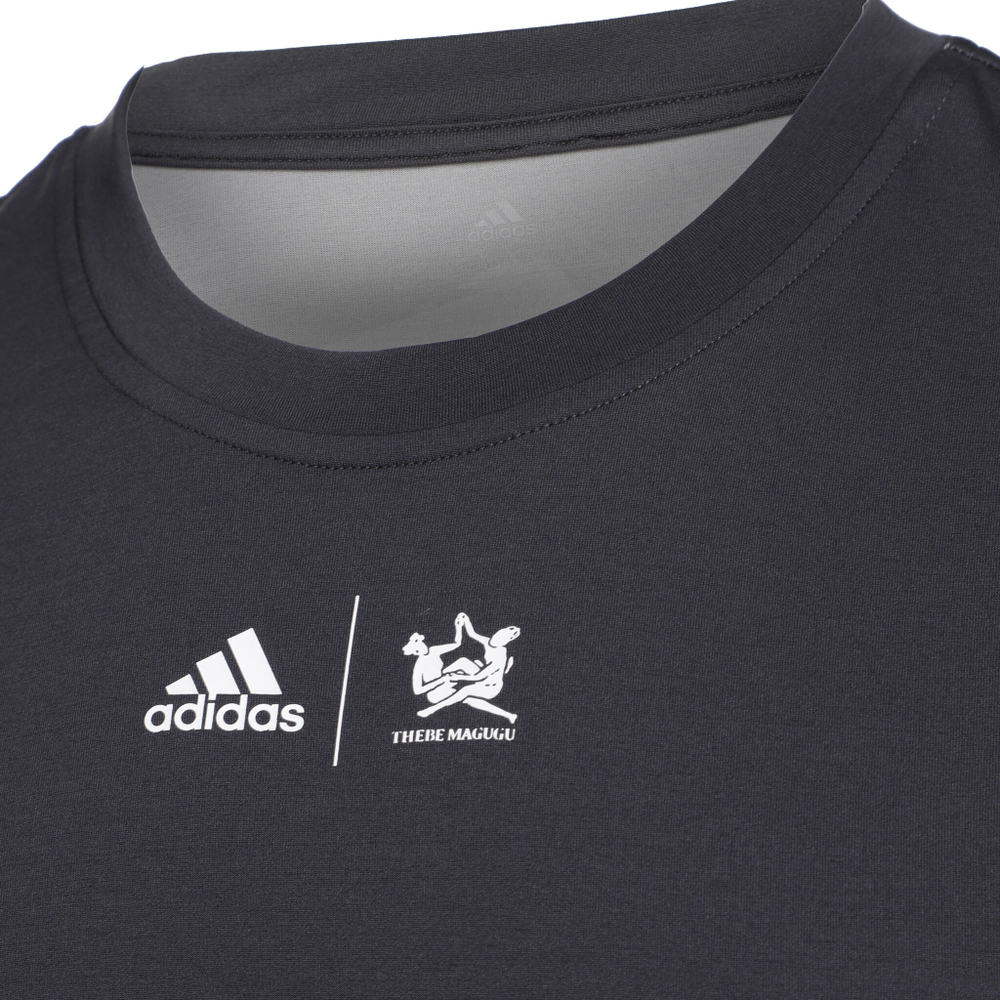 Мужское теннисное поло adidas New York Printed T-Shirt Men - Grey