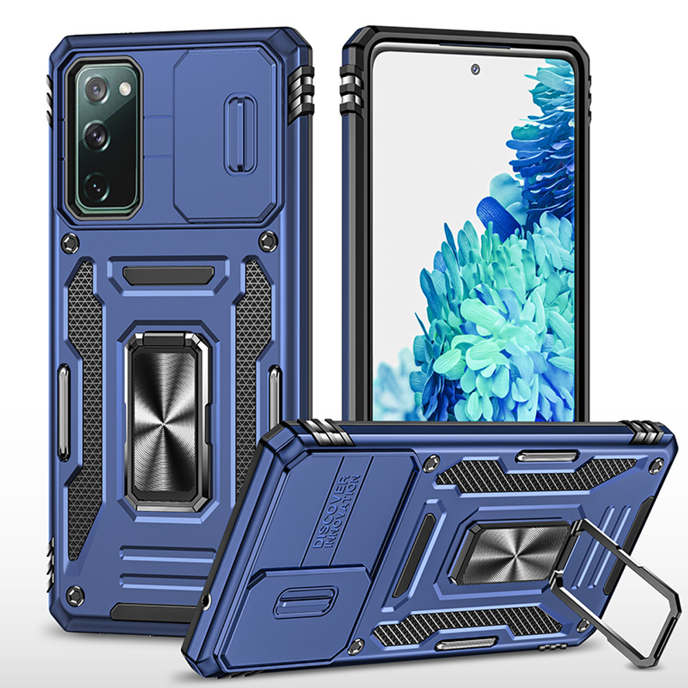 Чехол Safe Case с кольцом и защитой камеры для Samsung Galaxy S20 FE