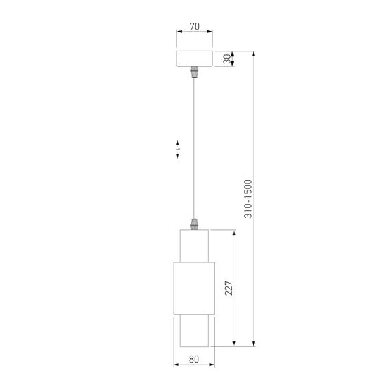 50204/1 LED / подвесной светильник / белый/матовое серебро