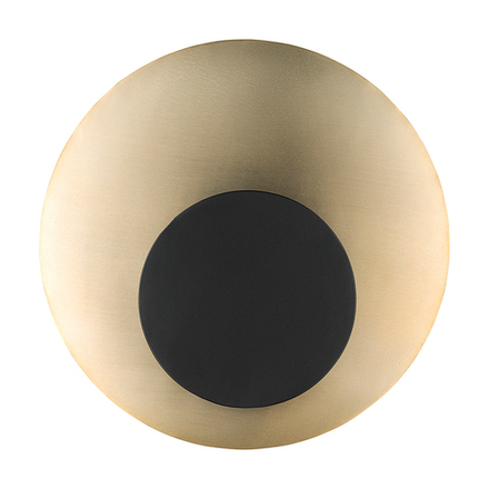 Светильник настенный Stone, Ø35,5х15,5 см, черный/золотистый
