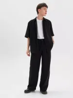 Брюки FOS Широкие из вискозы Черные