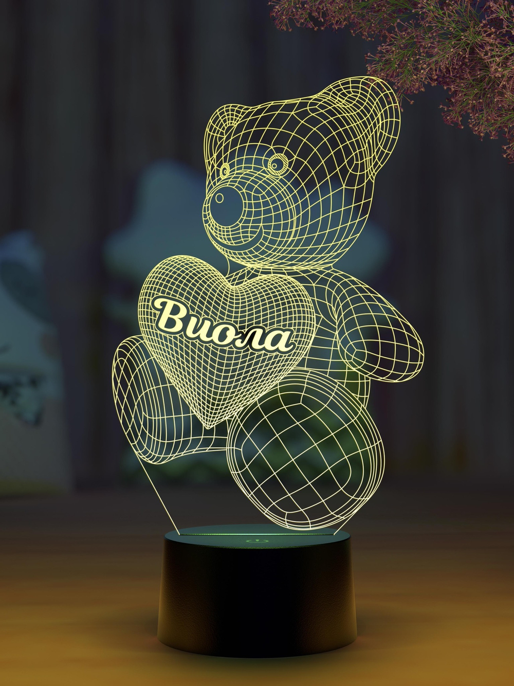 Ночник "Мишка с именем Виола"