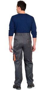 Брюки Темно-серый с оранжевым