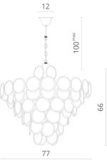 Подвесная люстра Divinare CHLOE 7566/01 SP-18