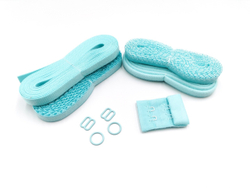 Набор резинок и фурнитуры №20, светлая бирюза