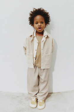 ZARA СВОБОДНЫЕ БРЮКИ ИЗ САРЖИ, ПЕСОЧНЫЙ