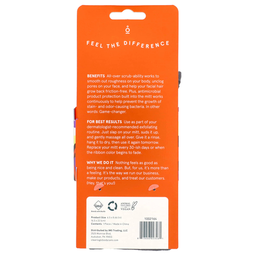 Cleanlogic, Варежки для спорта, ухода и ухода, серая, 1 шт.