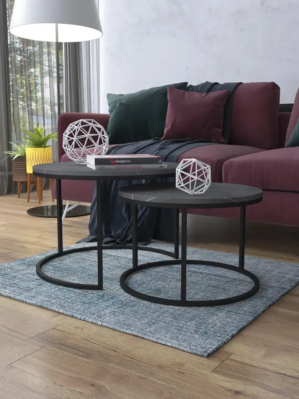 Комплект журнальных столов Акцент - ЧСЧ - МДФ в ПВХ