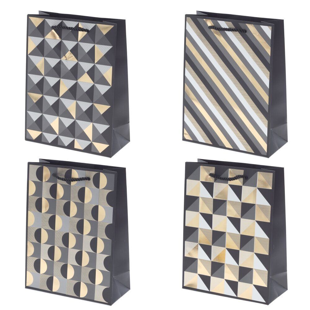 GAEM Пакет подарочный (бумага 210г/м2, блок микс 12шт), L18 W8 H23,5 см, 4в.