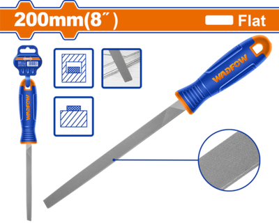 Напильник плоский 200 мм (10/60) WADFOW WFE7818