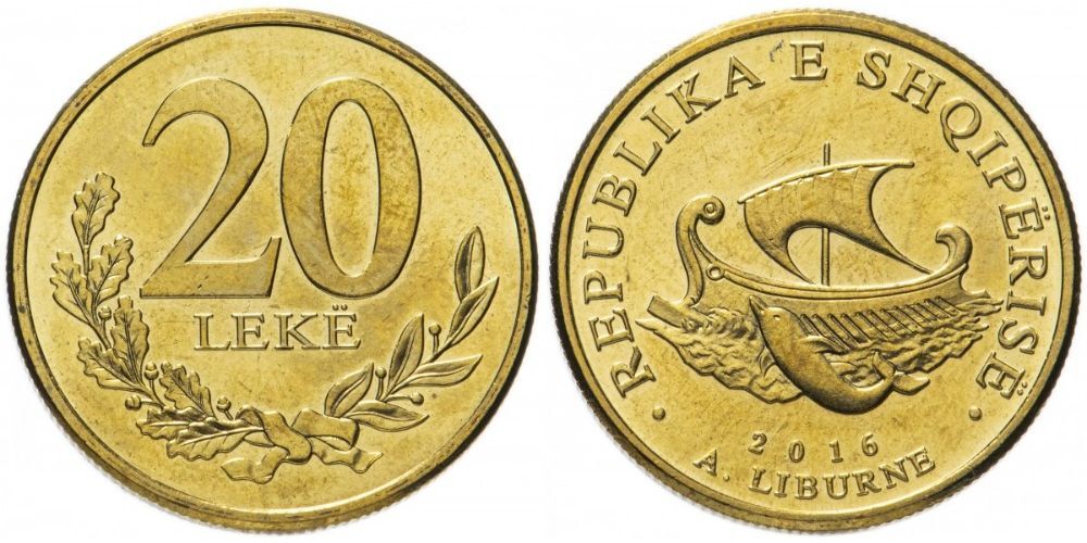 Албания 20 леков, 2012-2020 UNC