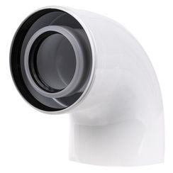 Отвод коаксиальный Royal Thermo 60/100, 90 гр. M/F для конденсационных котлов