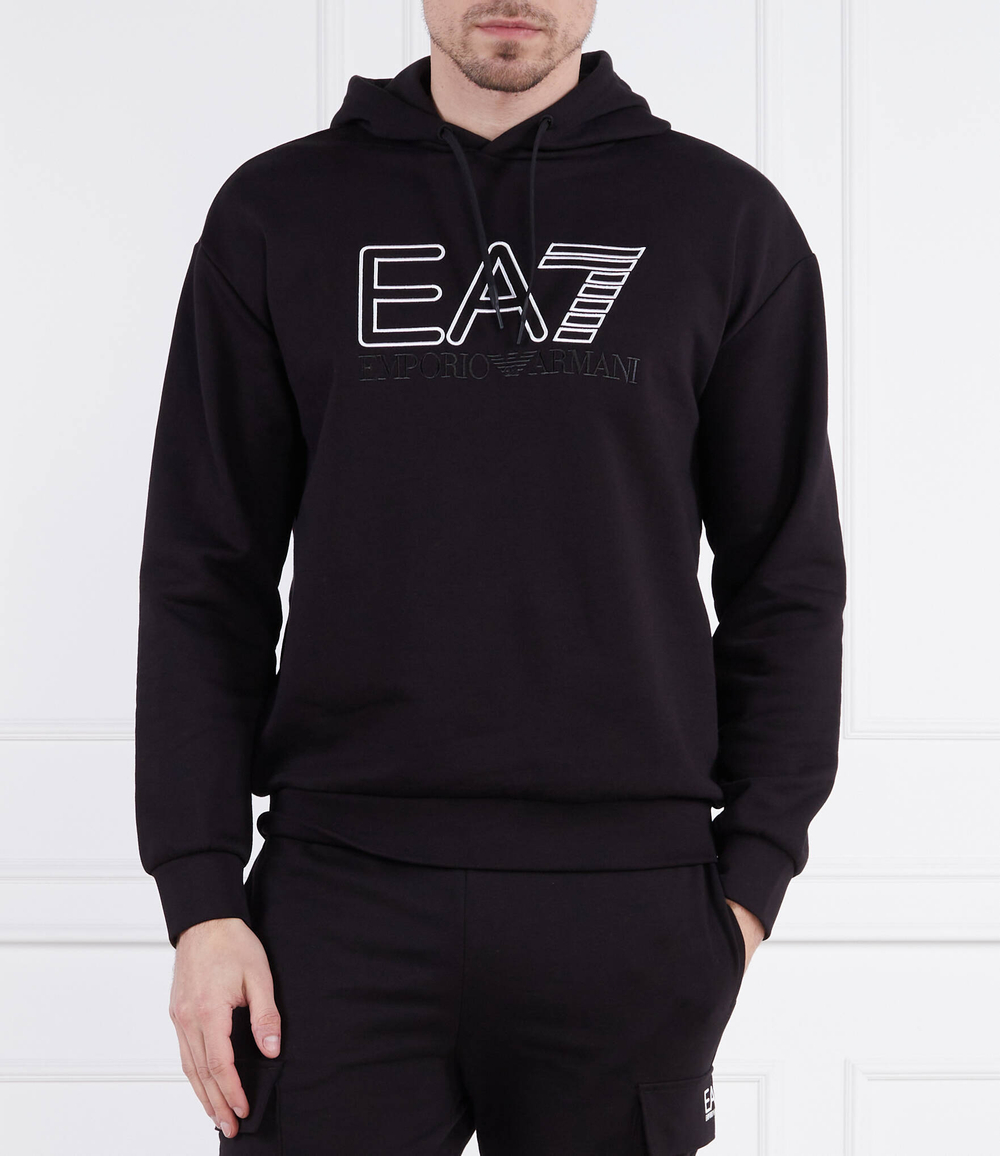 Худи EA7 - черный(3RUM07 PJEQZ)