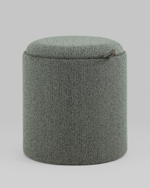 Пуф-столик с ящиком Хюгге XS букле зелёный