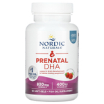 Nordic Naturals, пренатальная ДГК, клубничный вкус, 90 капсул