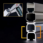Тихий алюминиевый карниз для штор с бегунками, потолочный/настенный