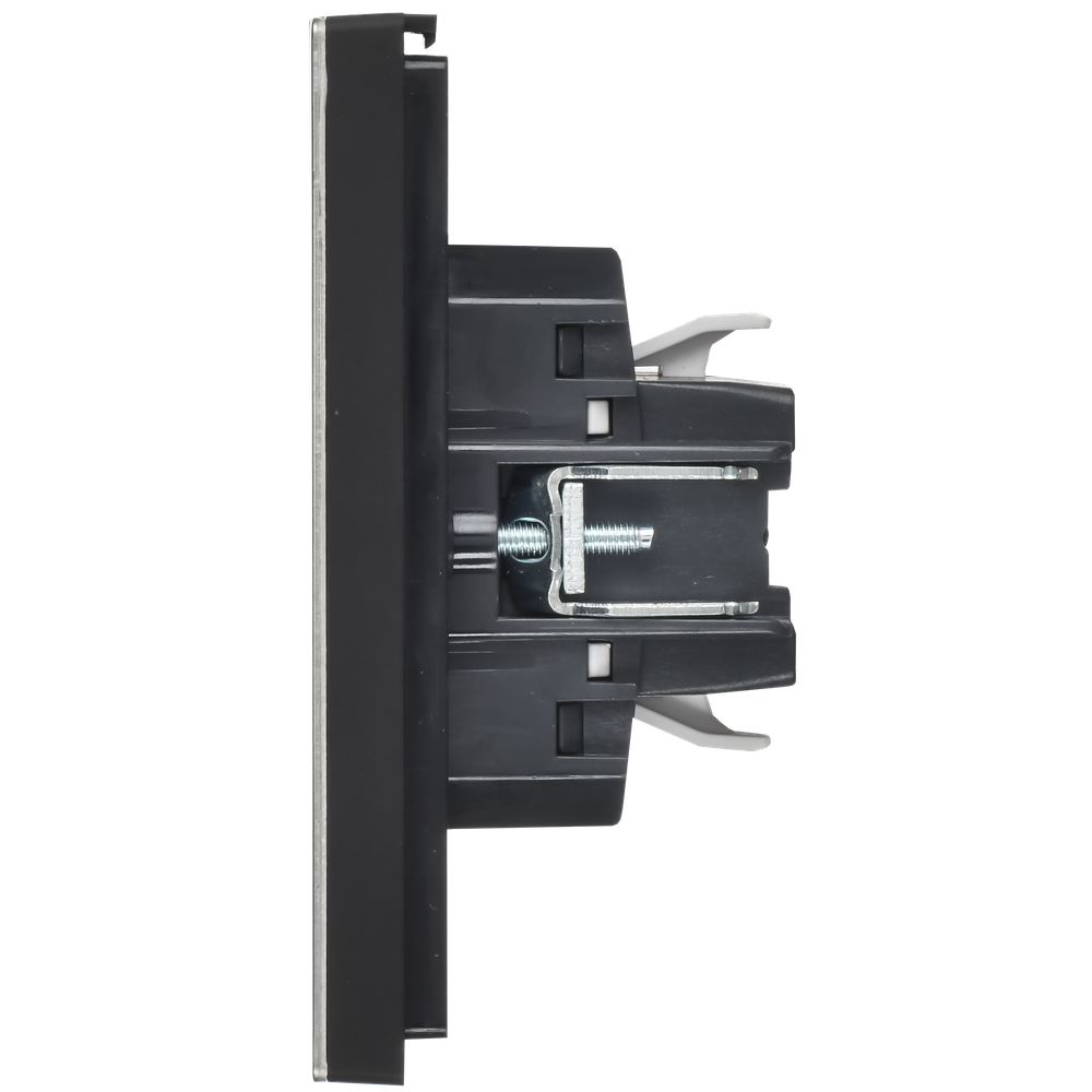 FORTE&PIANO Выключатель 1-клавишный проходной с индикацией 10А FP704M металл никель IEK