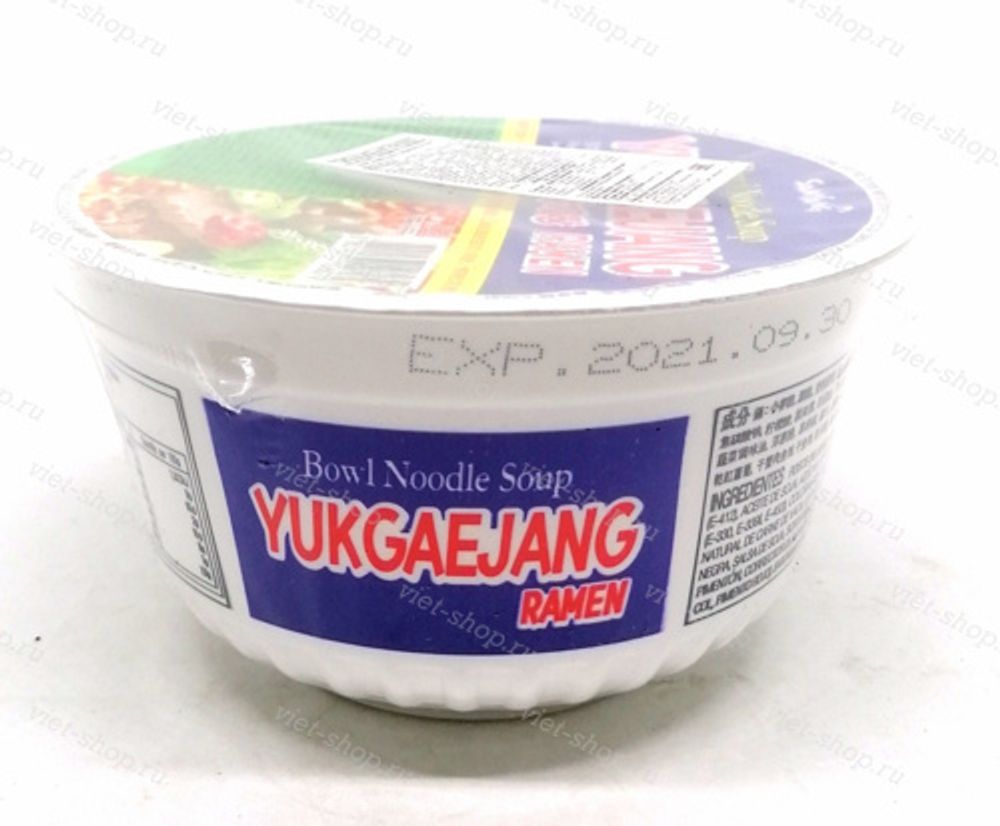 Корейская лапша со вкусом говядины и свинины Yukgaejang ramen, Samyang, 86 гр.