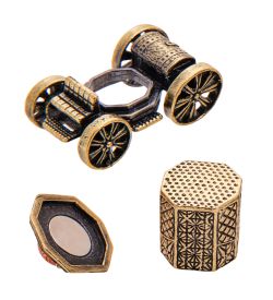 AM-3548 Наперсток «Карета» (латунь, янтарь)