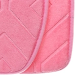 Набор для ванной и туалета 3 пр. «Rut» ( 2 коврика 50*80+50*40, 1 чехол на крышку унитаза)розовый