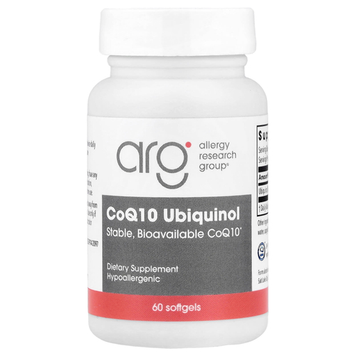 Allergy Research Group, коэнзим Q10, убихинол, 60 капсул (100 мг в 1 капсуле)