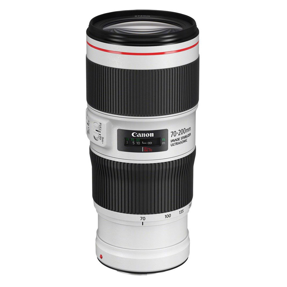 Объектив Canon EF 70-200mm f/4L IS II USM, белый/черный