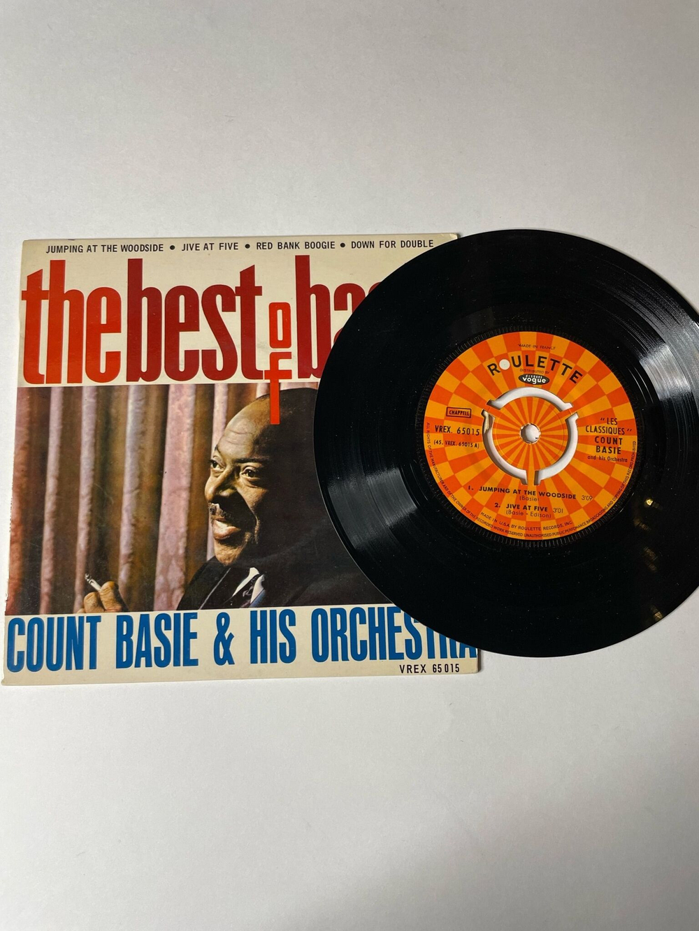 Винтажная виниловая пластинка LP Count Basie And His Orchestra Les Classiques The Best Of Basie (France 1969) 7 дюймов