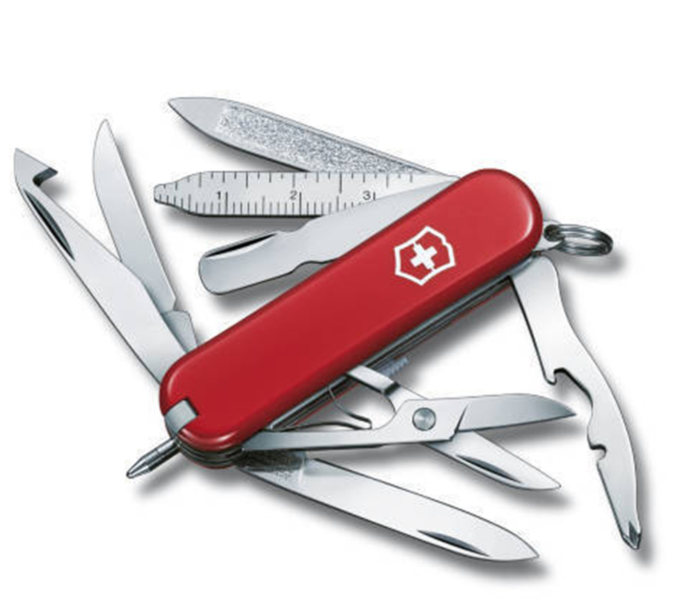 Нож-брелок Victorinox Classic MiniChamp, 58 мм, 16 функций, красный
