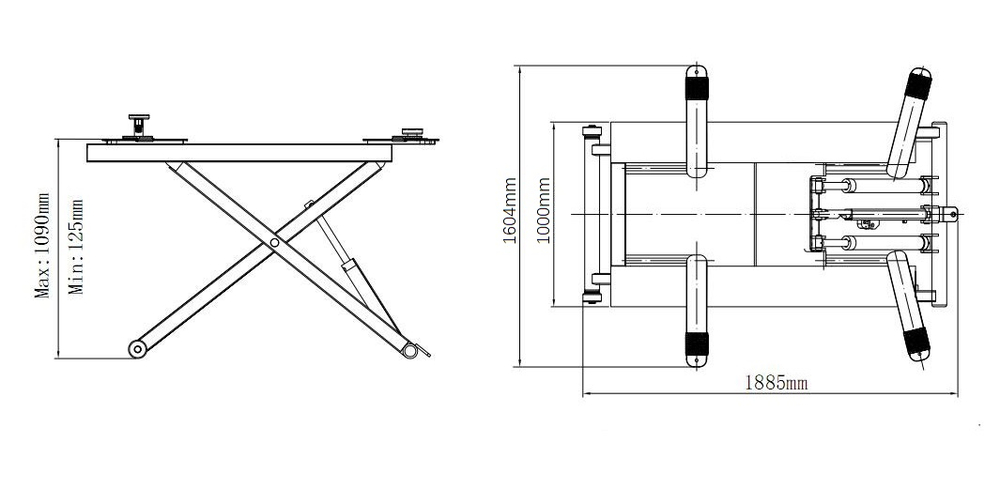 MR06 Среднеуровневый  передвижной подъемник 2,8 т.