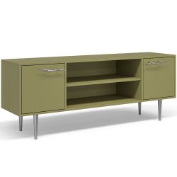 Тумба под ТВ Арт Колор matte 155см Стайл Сильвер Зеленая олива матовая