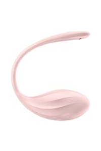 Розовое виброяйцо с пультом ДУ 23см Satisfyer Ribbed Petal 4002774