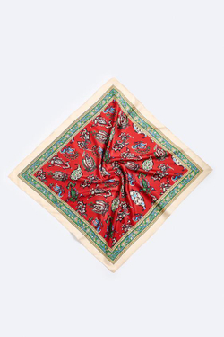 ZARA АТЛАСНАЯ БАНДАНА С ЦВЕТОЧНЫМ ПРИНТОМ, РАЗНОЦВЕТНЫЙ