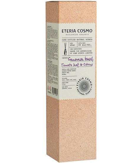 Базилик томатный лист и цитрус, диффузор c палочками, Eteria cosmo