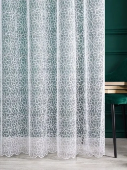 Тюль в спальню гостиную белый 400х270