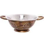 Дуршлаг из нержавеющей стали 1,3л 22см с 2-мя ручками цвет Антик