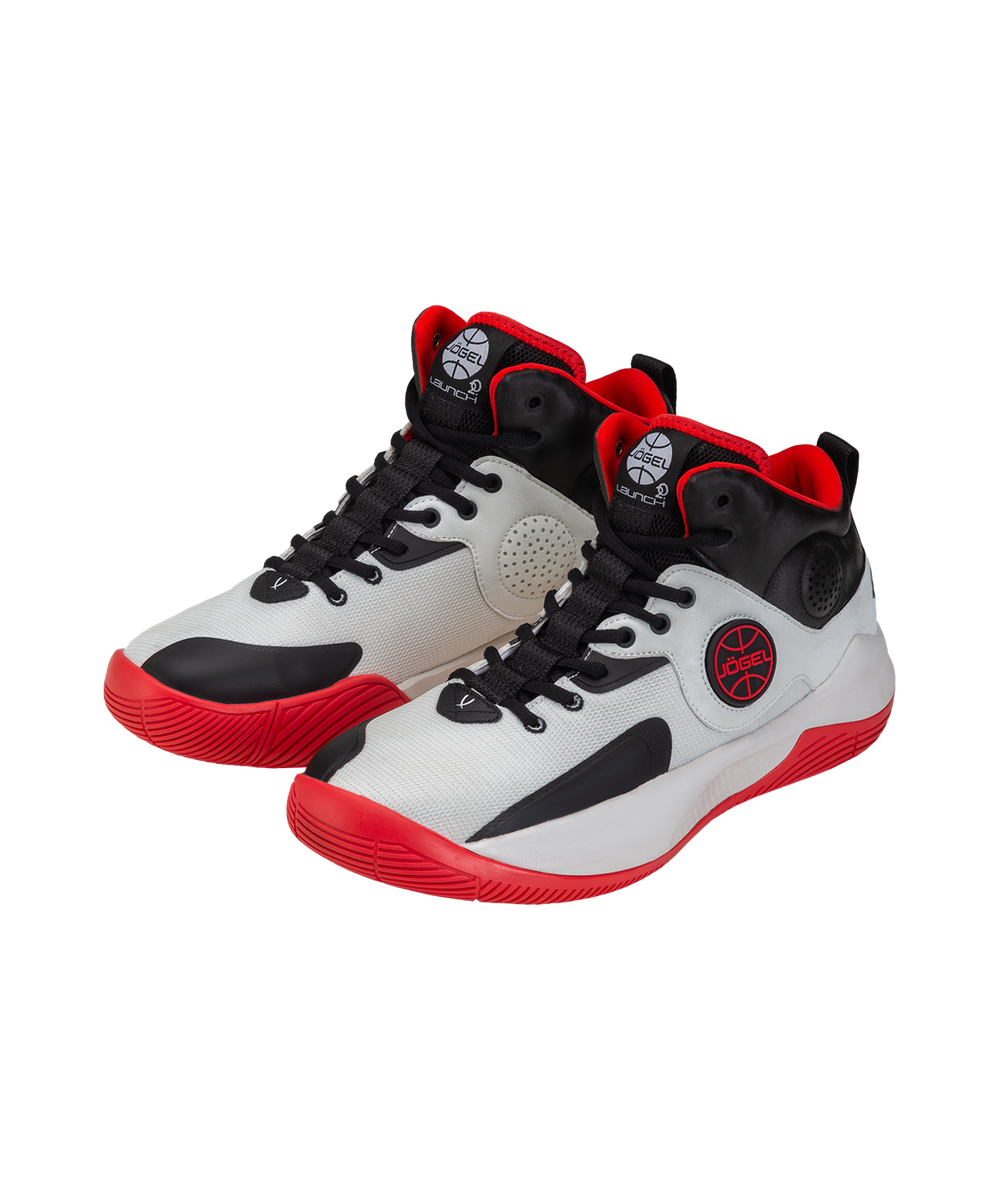 Кроссовки баскетбольные Launch MID, White/black/red