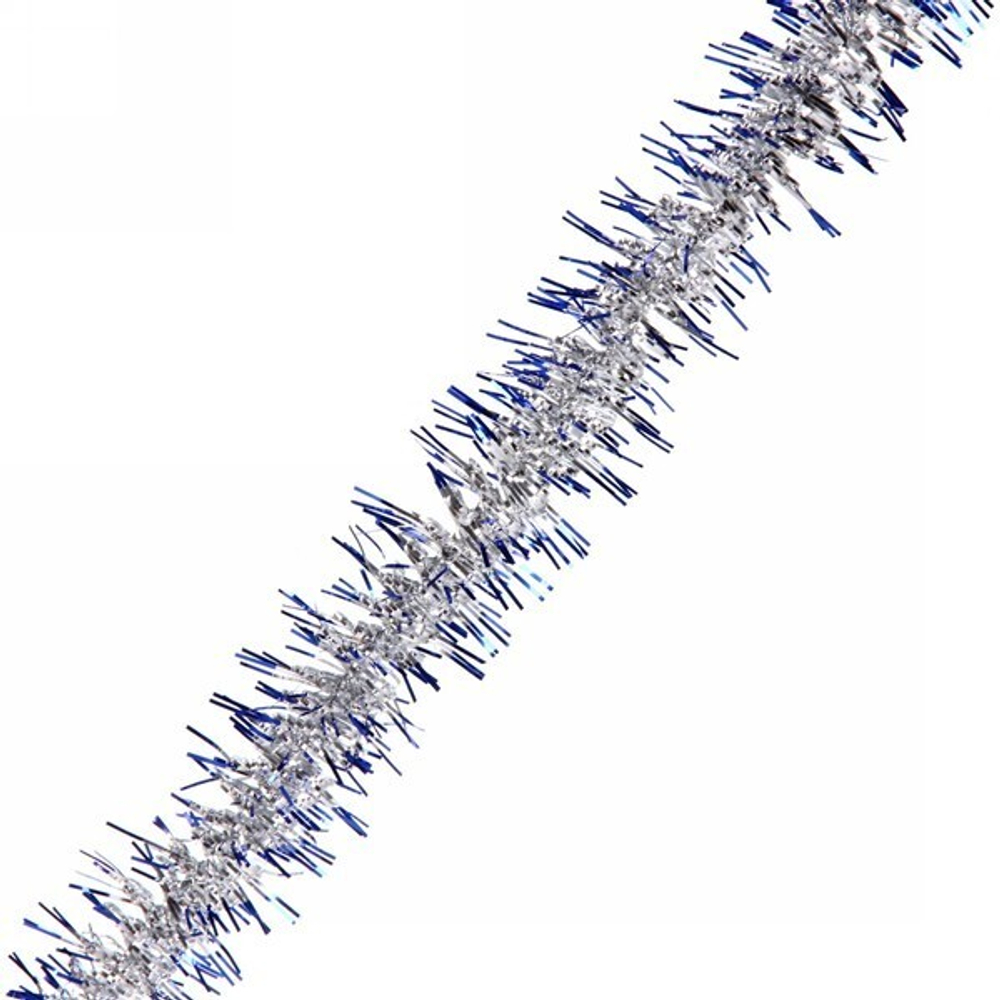 Мишура 2м, фонарик D 5см, синяя