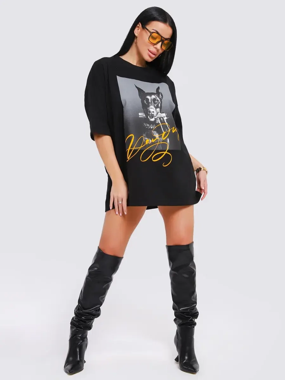 Футболка женская оверсайз принт