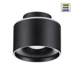 358971 OVER NT22 350 черный Светильник накладной с переключ. цв. температуры IP20 LED 3000К\4000К\6000К 12W вниз + 3W вверх 110-265V GIRO