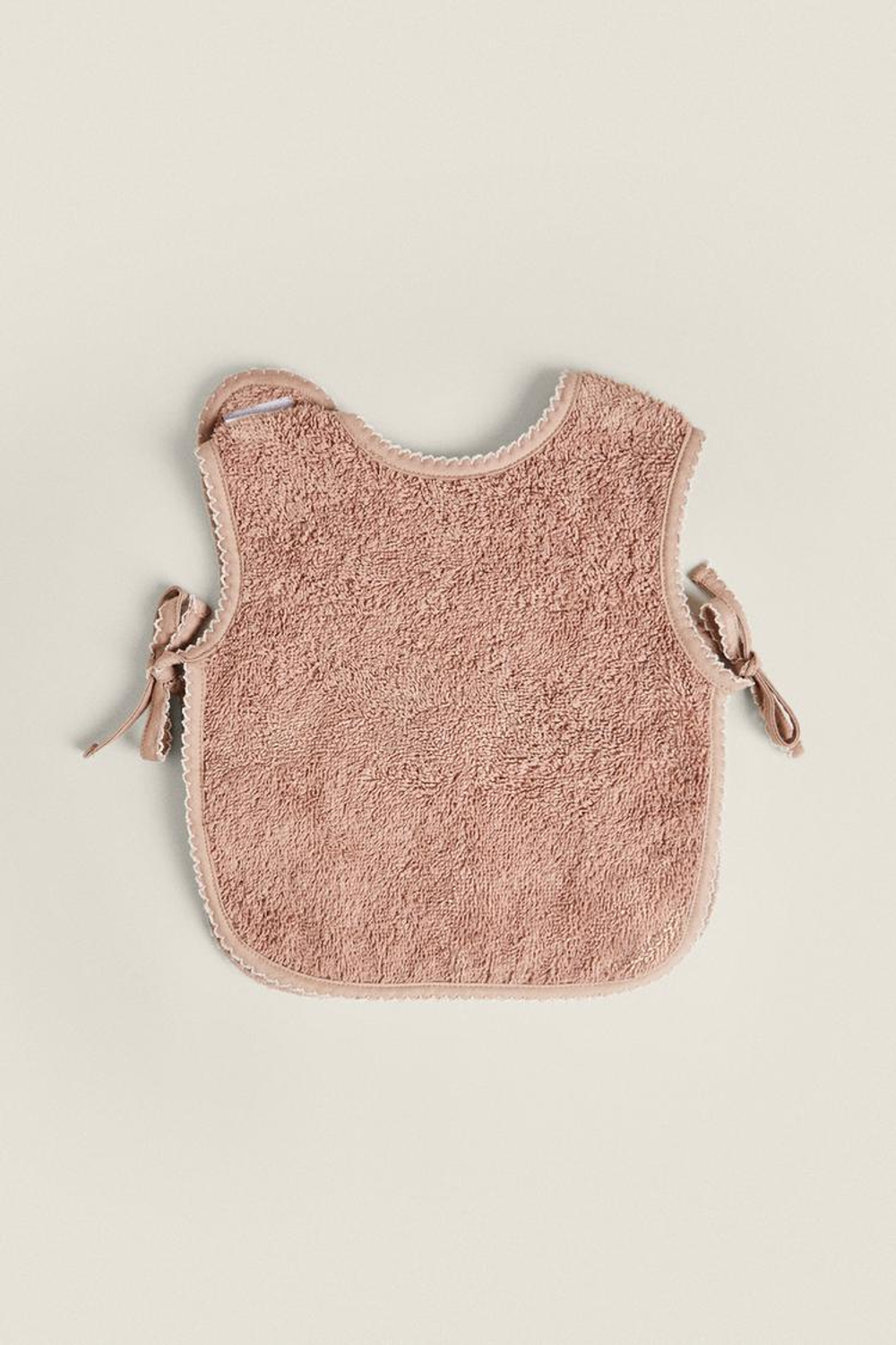 ZARA HOME ДЕТСКИЙ ХЛОПКОВЫЙ НАГРУДНИК, РОЗОВЫЙ