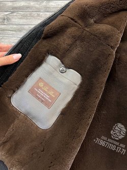 Куртка с мехом Loro Piana со вставками кожи крокодила