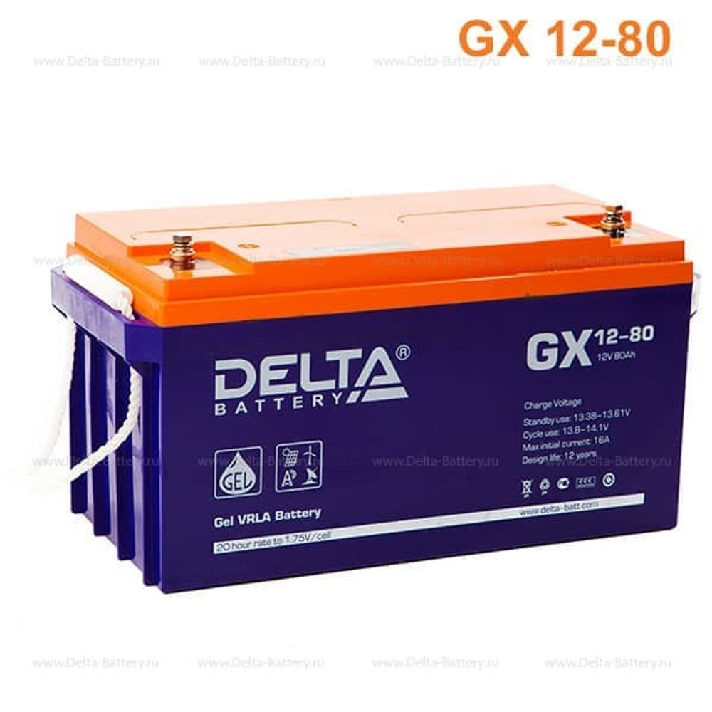 Аккумуляторная батарея Delta GX 12-80 (12V / 80Ah)