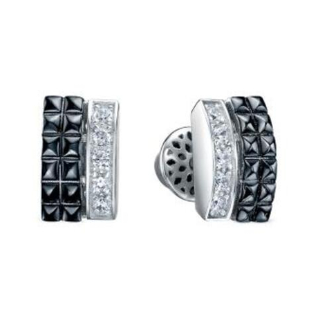 Серьги из серебра с фианитами