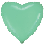 Шар фольгированный Сердце 46 см (Мятный)