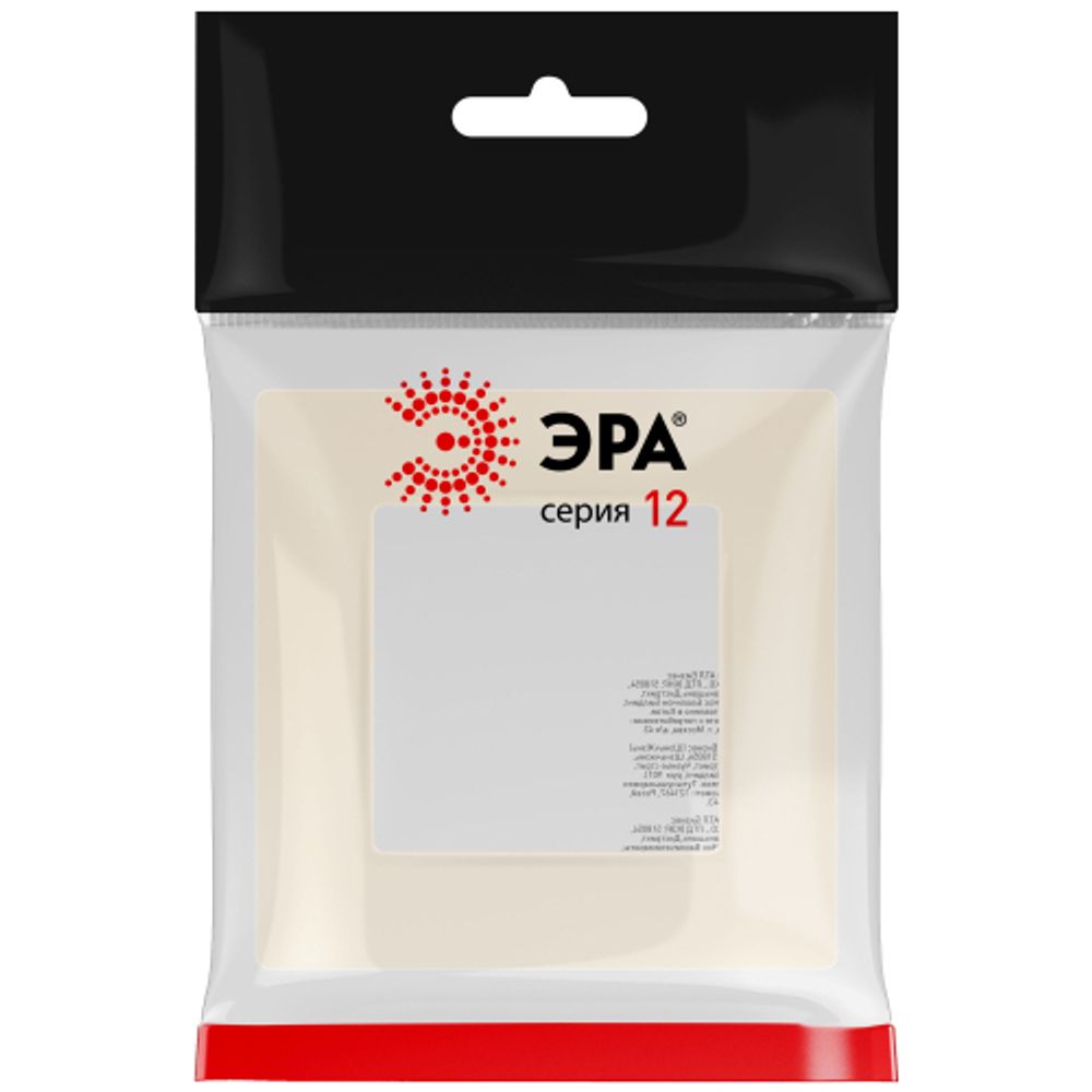 Рамка для розеток и выключателей ЭРА Серия 12 12-5201-02 на 1 пост, Классик, слоновая кость